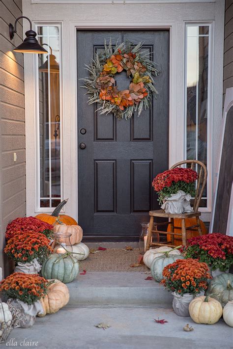 Fall Porch Mums And Fairytale Pumpkins Fall Decorations Porch Fall