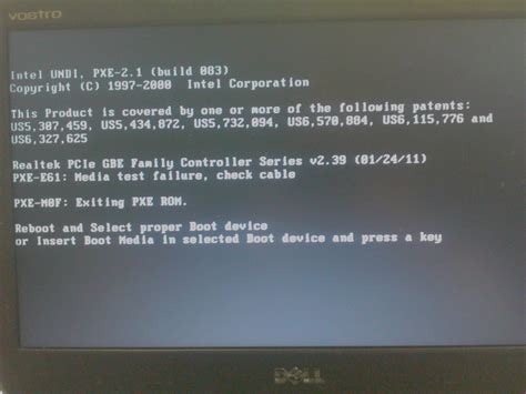 Dell笔记本出现PXE-E61：media test failure check cable 和PXE-M0F：Exiting PXE ROM._百度知道
