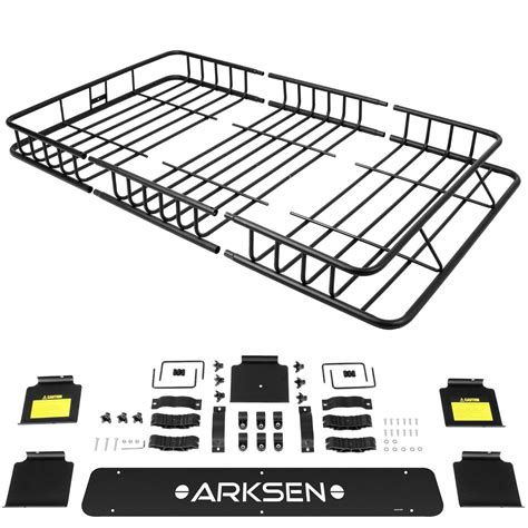 64 Universal Black Roof Rack Cargo Carrier W Extension Luggage Hold