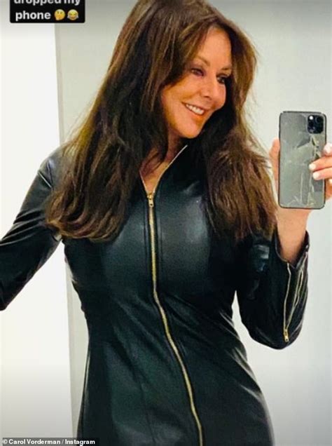 Carol Vorderman 60 Puts Her Ample Assets On Display In Tight Leather