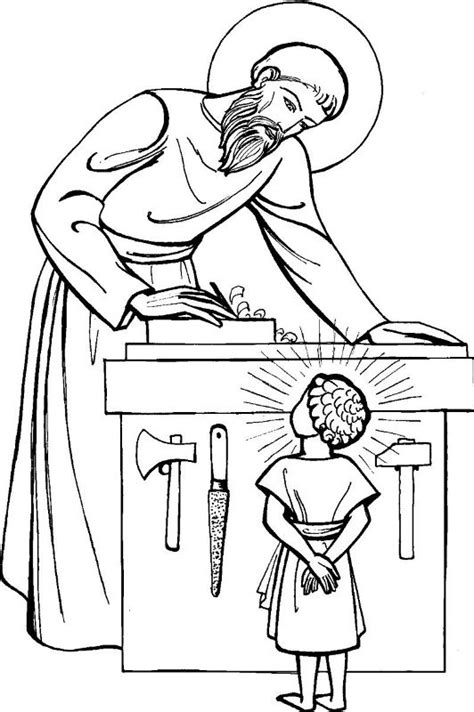 See actions taken by the people who manage and post content. Coloriage Saint Joseph menuisier | Et maintenant une ...