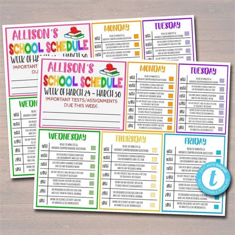 How can i use this blank magazine article template with my class? Homeschool Schedule - Daily Weekly Subject Checklist ...