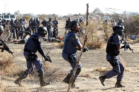 South African Police Open Fire On Striking Miners In