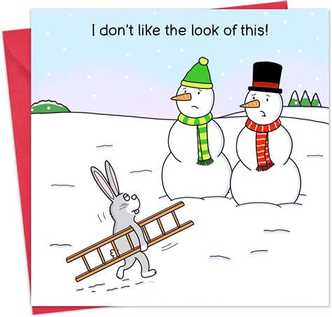 humorous open christmas card pl x438 snowman picking my nose male female christmas card