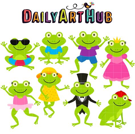 Fun Frogs Clip Art Set Daily Art Hub Free Clip Art