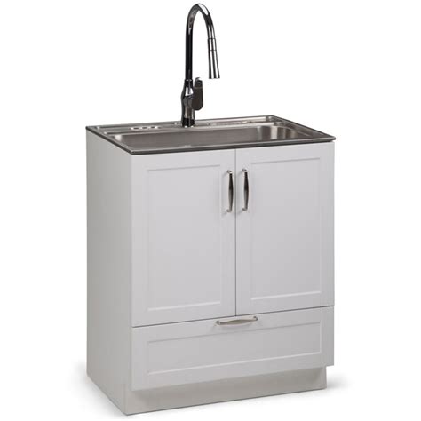 Laundry sink cabinet home depot. Simpli Home Reed 28" Laundry Sink Cabinet in White and ...