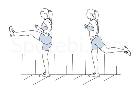 Forward Leg Swings Illustrated Exercise Guide Workout Guide Hip