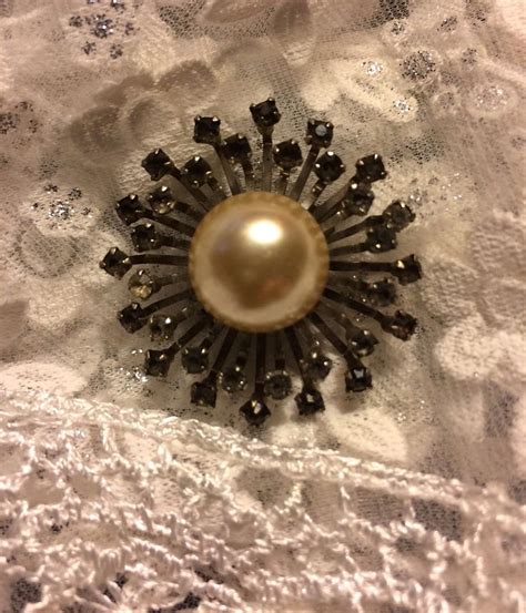 Vintage Pin Hollywood Glam Style Vintage Blush Pearl And Etsy Blue