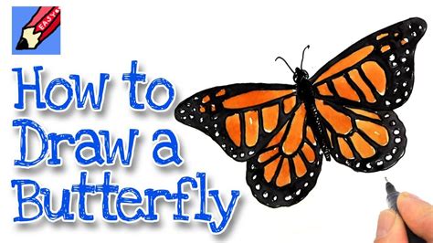 How To Draw A Monarch Butterfly Real Easy Monarch Butterfly Drawing