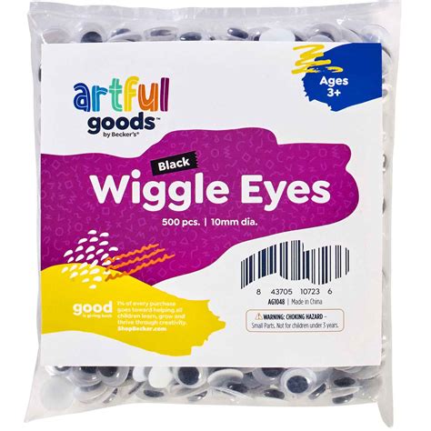 Artful Goods® Black Wiggle Eyes Classpack Beckers