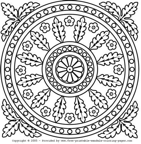 Print Free Mandala Coloring Pages - Coloring Home
