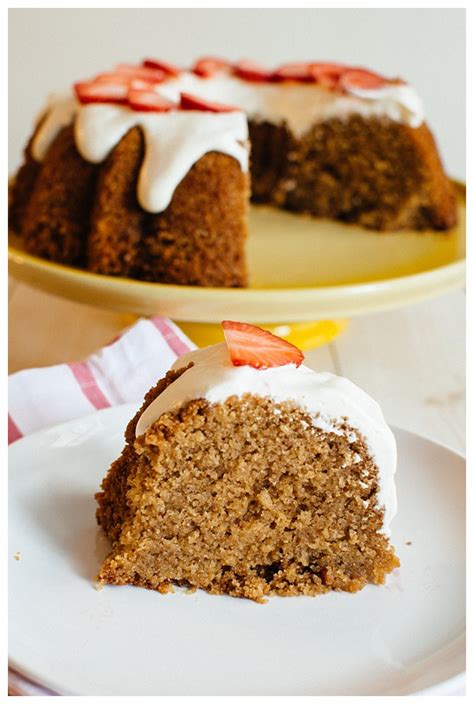 Most flourless chocolate cake recipes don't actually add sugar, but they do use regular chocolate in. Whole Wheat Pound Cake with Strawberries and Cream | The ...