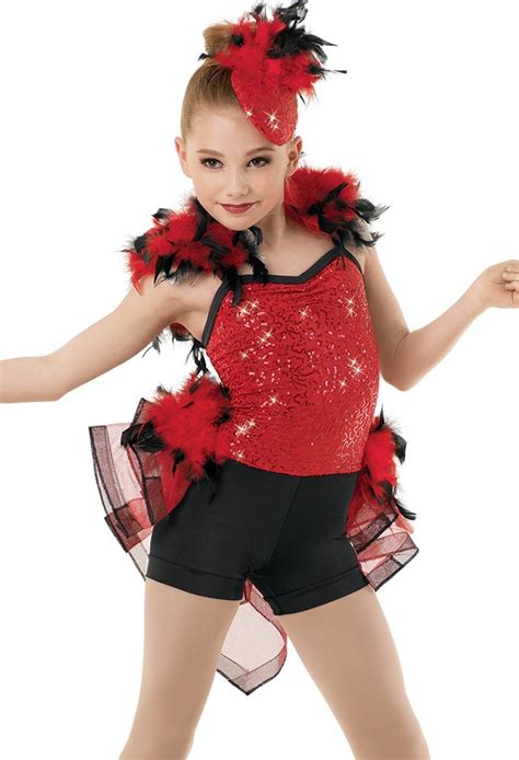 Weissman® Biketard With Feathers And Back Bustle Dance Outfits