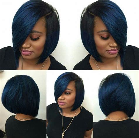 Today we have gathered the best bob hairstyles for a bob cut with side fringe is also a very good haircut for black women who have an original sense of style. SOME COMMON HAIRSTYLES WITH A QUICK WEAVE