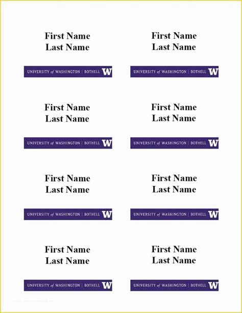 Free Template For Name Badges