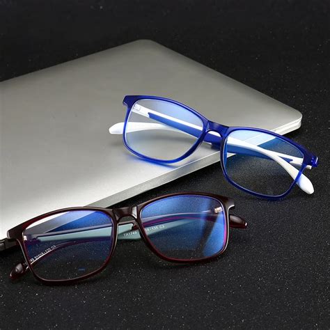 Vazrobe Tr90 Blue Glasses Men Women Computer Eyeglasses Man Anti Reflection Uv400 Coating Film