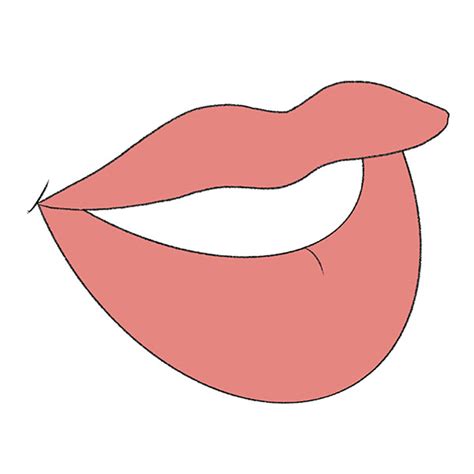 Draw cartoon lips
