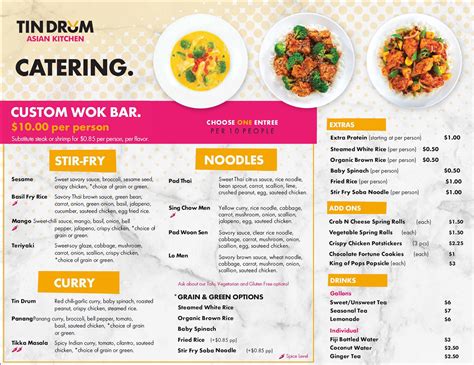 The initial franchise fee is $30k, with discounts on additional units available for those under development contracts. catering | Tin Drum