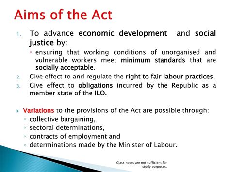 Ppt Basic Conditions Of Employment Act 75 Of 1997 Powerpoint