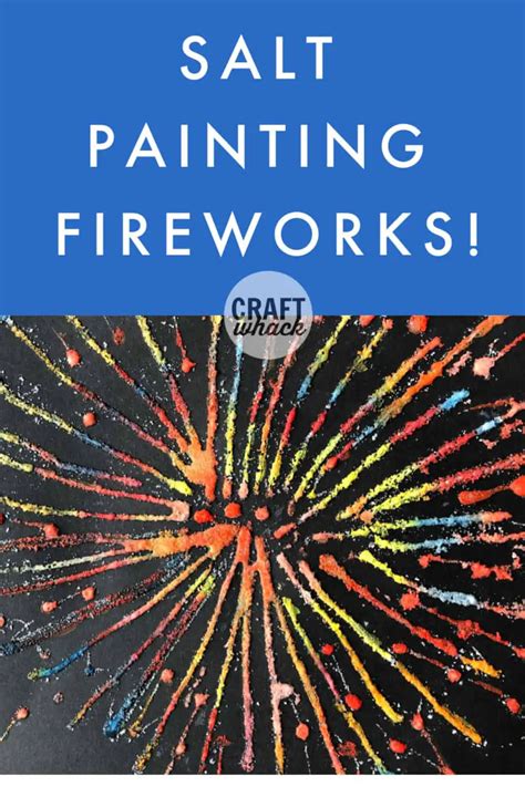 Salt Painting Fireworks · Craftwhack