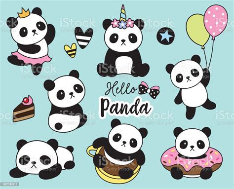 Cute Baby Panda Vector Illustration Stock Illustration Download Image