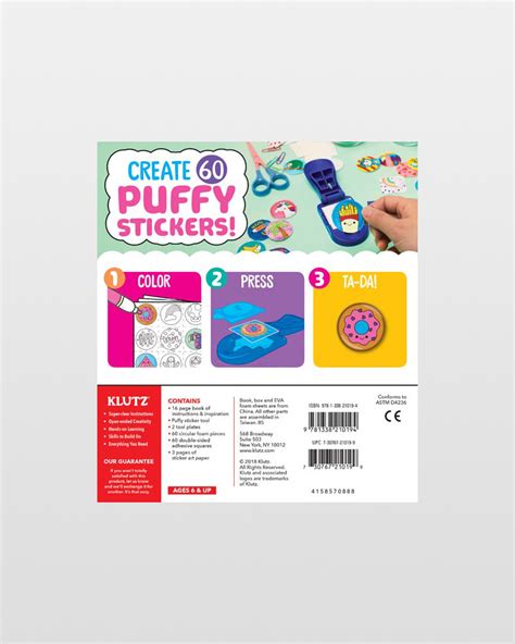 Klutz Make Your Own Puffy Stickers Activity Kit The Paper Store