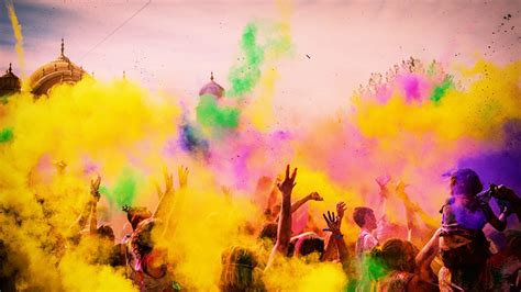 Download People India Colors Holiday Holi Hd Wallpaper