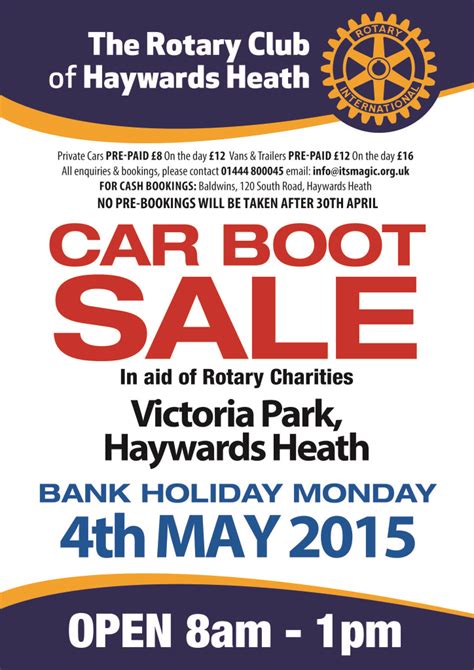 Boatsforsale.co.uk is a trading name of mg media group ltd quayside marina, quayside road, southampton, hampshire, so18 1ad. HH Rotary Car Boot Sale « It's Magic! Live Charity Music ...