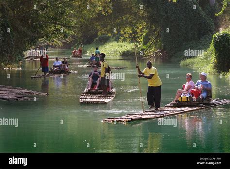 Rafting On Martha Brae River In Falmouth Jamaica Stock Photo Alamy