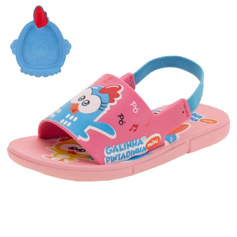 Calçados infantis grendene no atacado. Kit Sandália Baby + Prato Galinha Pintadinha Grendene Kids ...