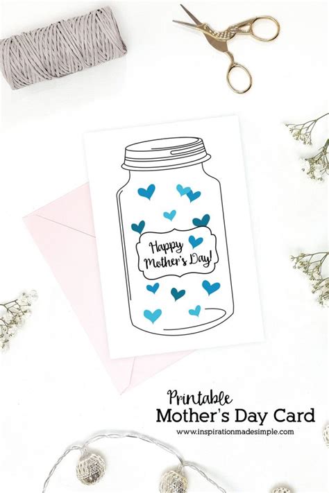 Use the craft knife to cut the three pots and vase edge (see video above). Mason Jar Mother's Day Card - Inspiration Made Simple