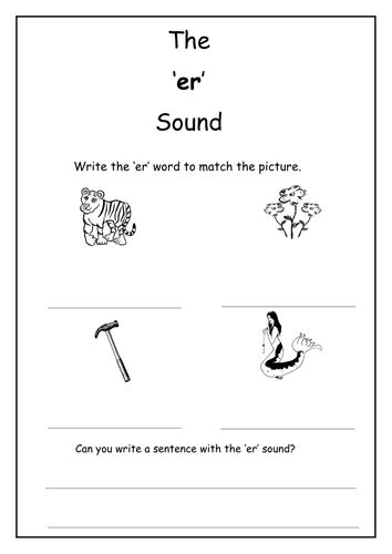 Phonics Er Sound Worksheet By Laurenstuart Teaching Resources Tes
