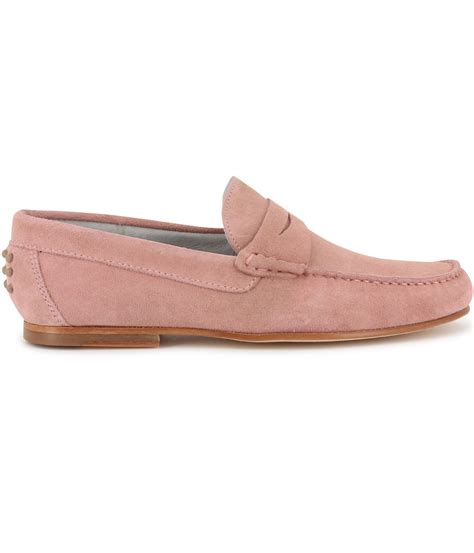 1ère couche de 28 kg/m ³,2ème couche de 25 kg/m³. Mocassin croûte de cuir rose Homme | Marque de qualité ...