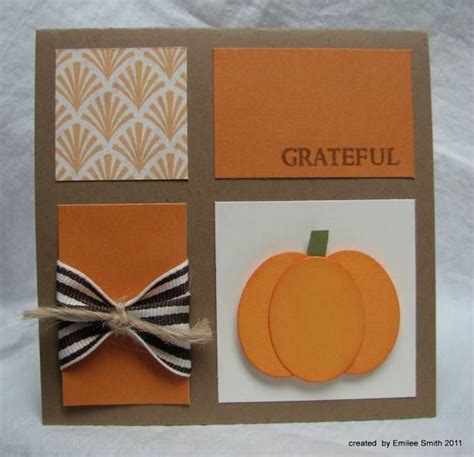 You will be creating 10 beautiful christmas cards based on the new evergreen elegance bundle of products. fall pumpkin card | Card Ideas | Pinterest | Homemade ...