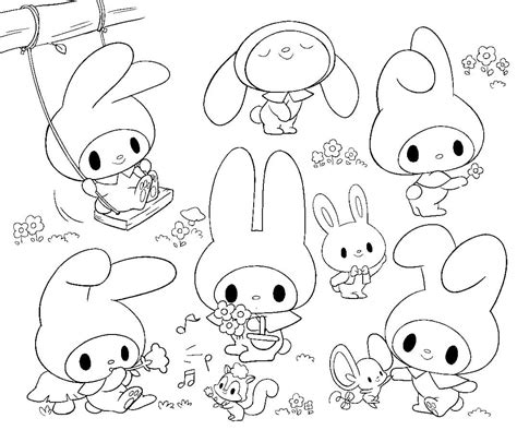 My Melody Coloring Pages Free Pdf