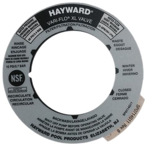 Hayward Spx0714g11 Valve Position Label Pool Supplies