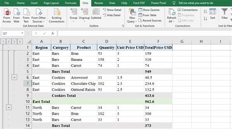 Cómo Agrupar Filas Y Columnas Con Contornos Y Subtotales En Excel