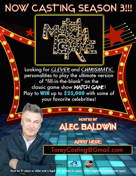 Всё о евро в твоем телефоне t.me/match_tv. Audition for "Match Game" Hosted By Alec Baldwin in North ...