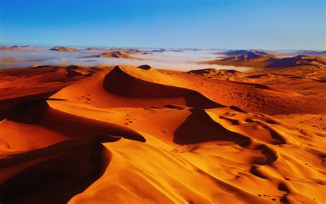Golden Sand Desert Scenery Wallpaper Landscape Background Nature