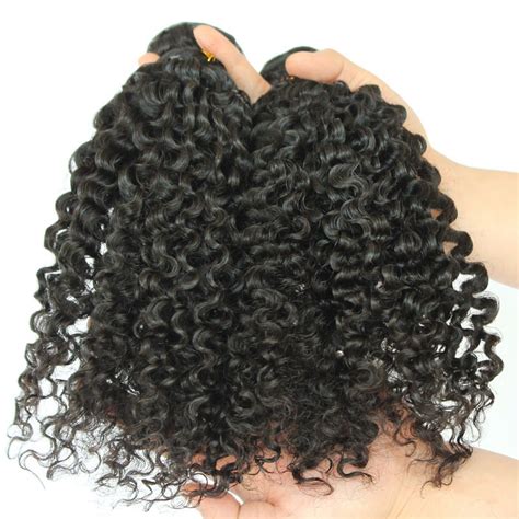 • mimics type 3c curl pattern. Brazilian Virgin Human Hair 3B 3C Kinky Curly Hair Weave 3 ...