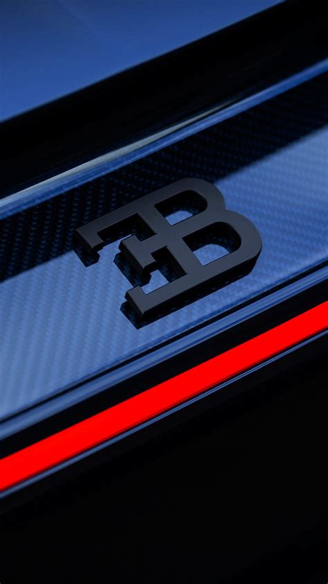 Sixty red dots that symbolize either pearls or safety wires are embedded into the narrow white bordering. Bugatti Logo 4K Ultra HD Mobile Wallpaper