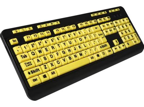 Adesso Easytouch 132 Akb 132uy Black Yellow 104 Normal Keys Usb Wired