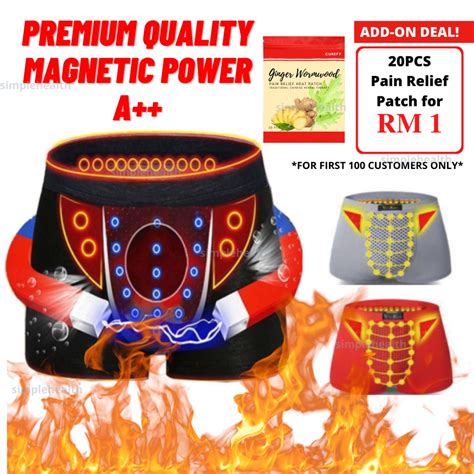 Seluar Dalam Ajaib Power Magnetic Underwear Strong Men Lelaki Magic Boxer Shorts Infrared Ion
