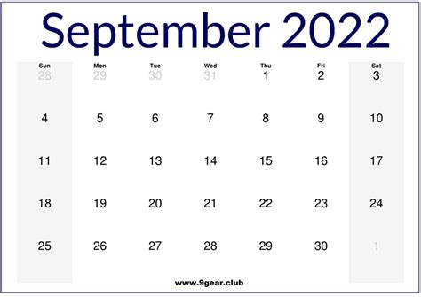 September 2022 Us Calendar Printable Printable Calendars Free