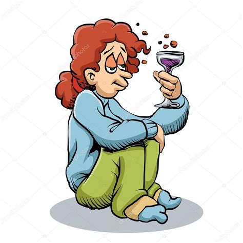 cartoon woman with drink drunk girl stock illustration by ©milesthone 105171704