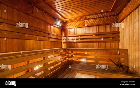 Sauna Interior Stock Photo Alamy