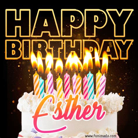 Esther Animated Happy Birthday Cake  Image For Whatsapp