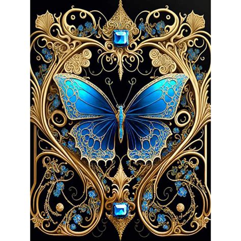 Full Round Diamond Painting Butterfly3040cm