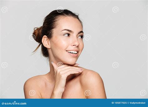 Beauty Portrait Of A Young Beautiful Half Naked Woman Stock Image Image Of Concept Clear