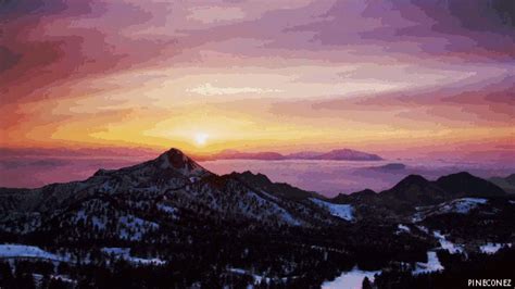 Sunset Landscape  Find And Share On Giphy